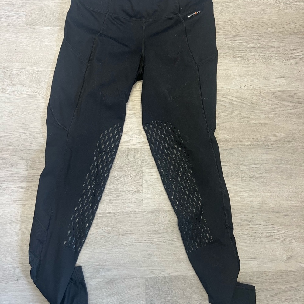 Kerrits Black icefil breeches knee patch small